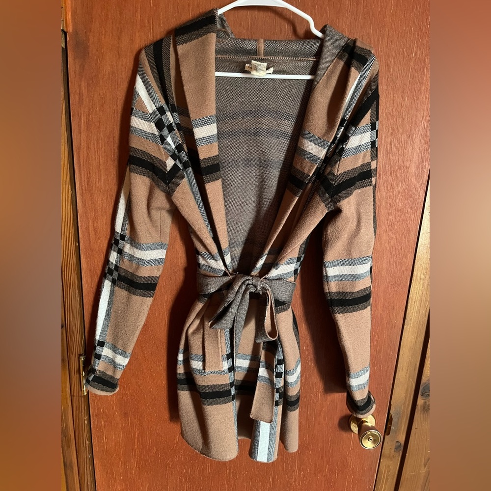 Christian Siriano Belted Sweater with Hood